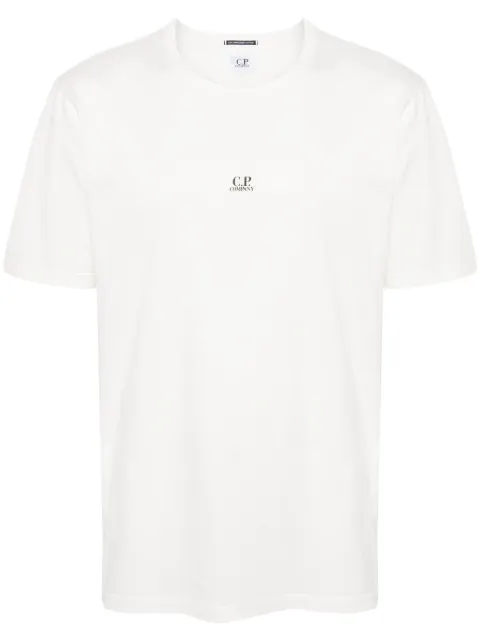 C.P. Company logo-print cotton T-shirt Neutrals 18CMTS088A006374G