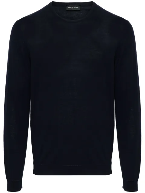 Roberto Collina ribbed cotton jumper Blue RT10001
