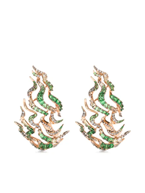 Bibi van der Velden 18kt rose gold Smoke Haze multi-stone earrings Pink E202161221A