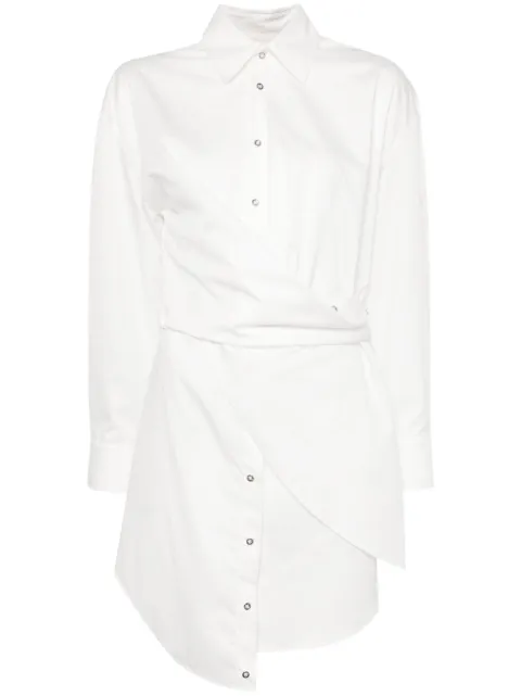 Marques'Almeida draped wrap shirtdress White RST24DR0374SHT