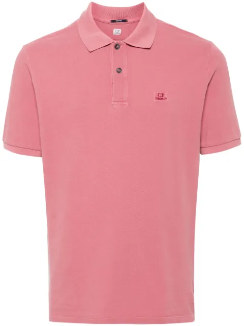 C.P. Company logo-embroidered polo shirt Pink 16CMPL090A005527R