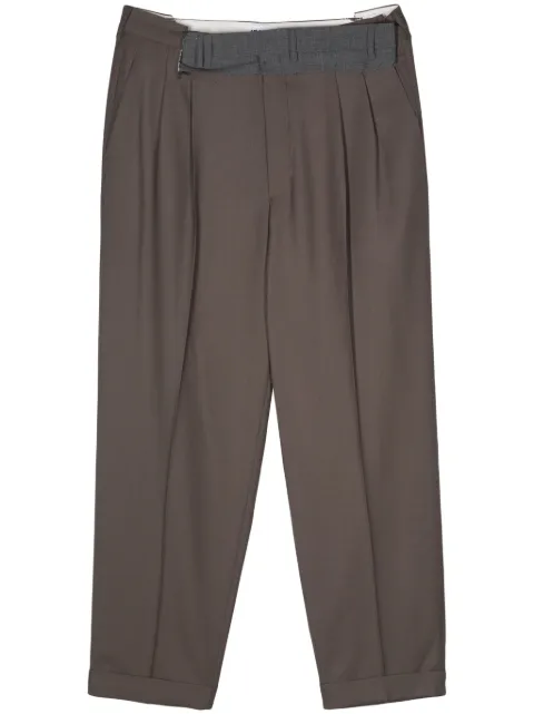 Magliano pleat-detail wide-leg trousers Brown R68017907LM07