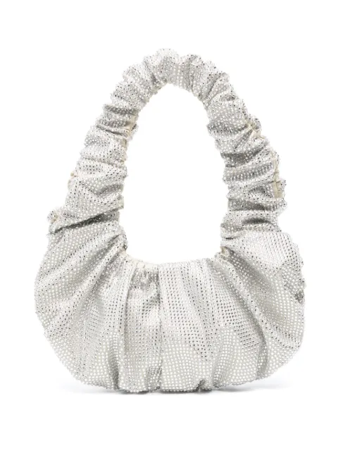 Giuseppe Di Morabito crystal-embellished ruched tote bag Neutrals 02PSBG011FC02109