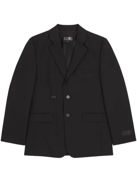 MM6 Maison Margiela notch-lapels single-breasted blazer Black S52BN0129S78357