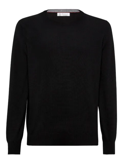 Brunello Cucinelli crew neck cashmere jumper Black M2200100CH101