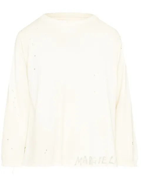 Maison Margiela Handwritten cotton sweatshirt White S50GC0696S24567
