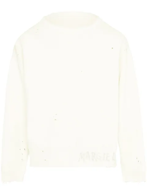 Maison Margiela Handwritten cotton sweatshirt White S50GU0214S25570