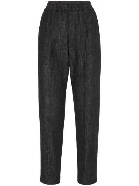 Brunello Cucinelli high-waisted tapered jeans Black M0F28P5823C7081