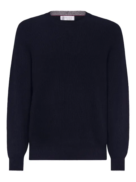 Brunello Cucinelli crew-neck cashmere jumper Blue M2229510CW425