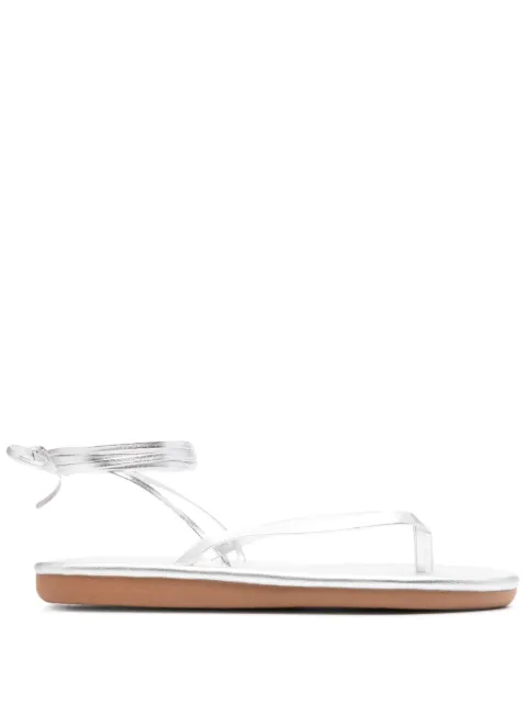 Ancient Greek Sandals Sahara leather sandals Silver 119731025SAHARA
