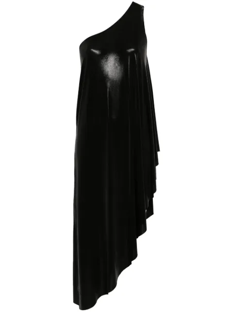 Norma Kamali one-shoulder asymmetric tunic Black ST4236LM211