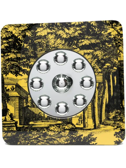 Fornasetti Giardino Settecentesco-frame wall mirror (50cm x 50cm) Black C34Y133BL