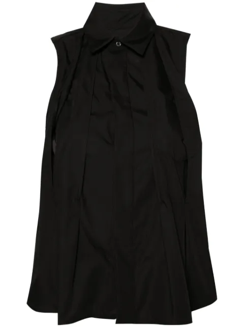 sacai sleeveless pleated shirt Black 2407094
