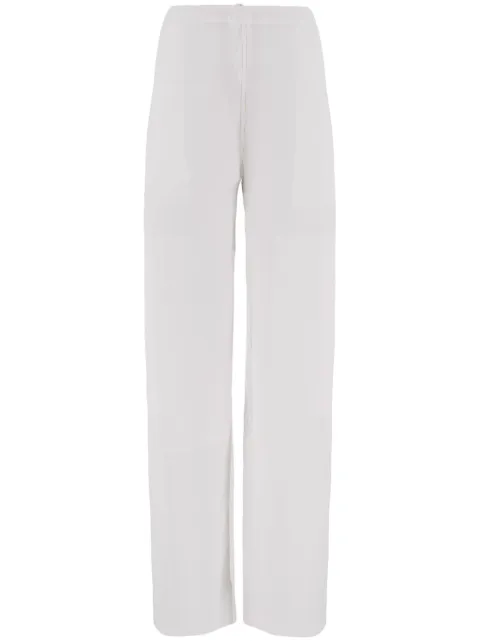 Ferragamo patch-detail linen-blend trousers White 773156