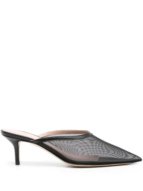 Scarosso Laura 60mm mesh mules Black LAURAMULEBLAMESH