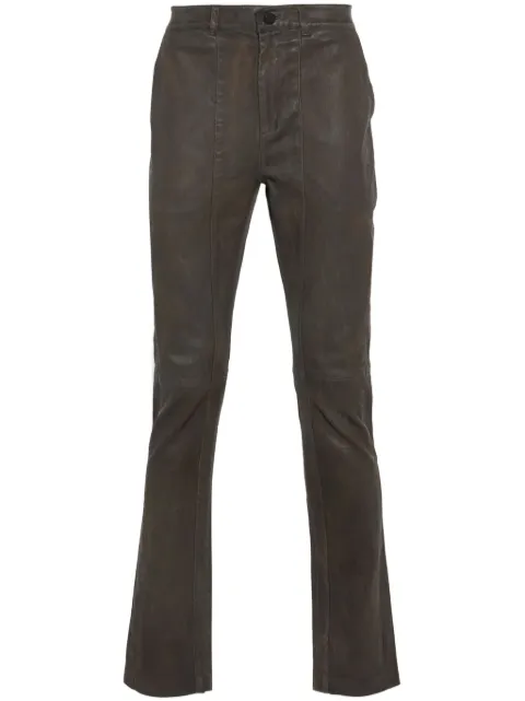 Frei-Mut Merci leather straight-leg trousers Brown MERCY