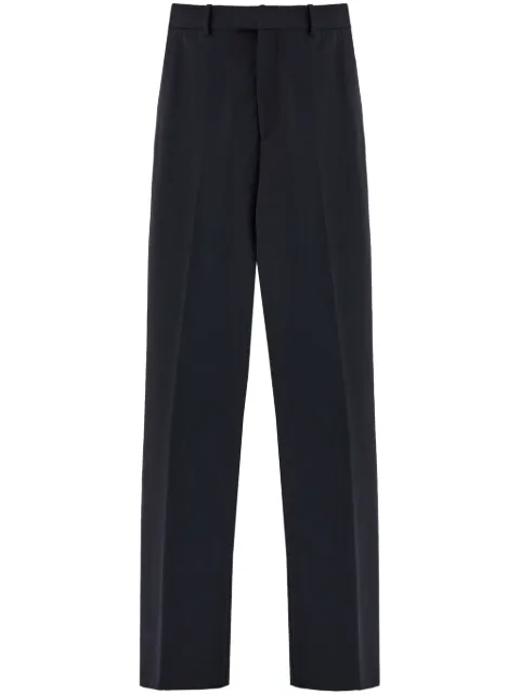Ferragamo straight-leg cotton trousers Black 772949