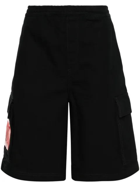 44 LABEL GROUP ID canvas cargo shorts Black B0030449FA380