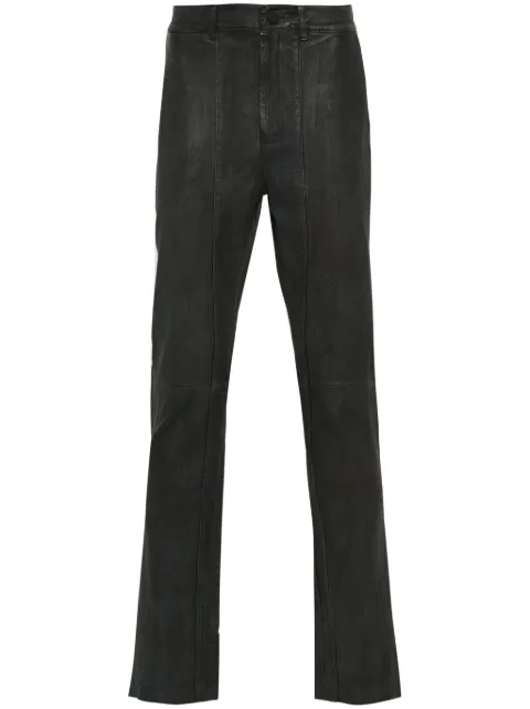 Frei-Mut Merci leather straight-leg trousers Black MERCY