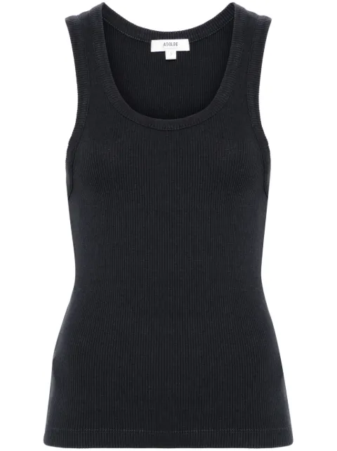 AGOLDE Poppy ribbed-knit tank top Black A70561260