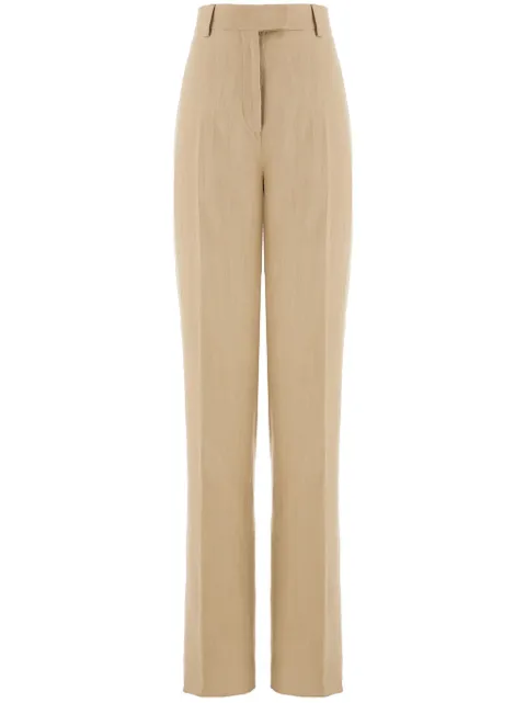 Ferragamo tailored high-waisted trousers Neutrals 773469