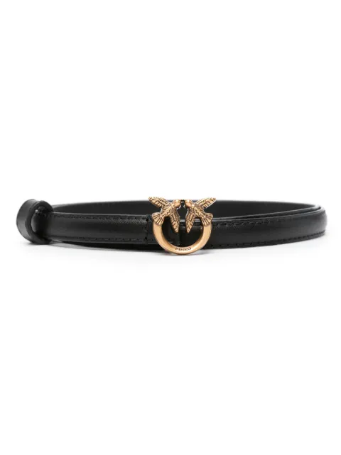 PINKO Love Birds-buckle leather belt Black 102148A0F1