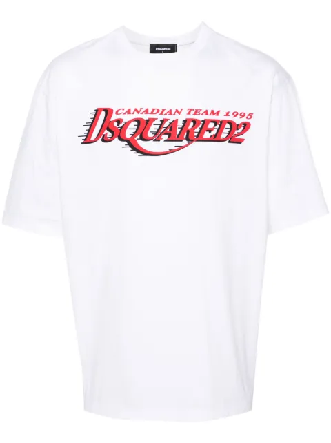 DSQUARED2 logo-print cotton T-shirt White S74GD1257S23009