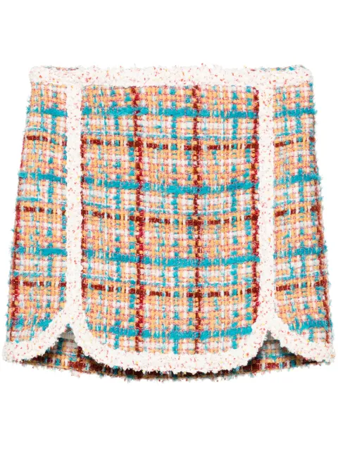 DSQUARED2 Upper East Side bouclé miniskirt Orange S75MA0918S78513