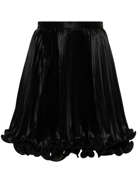 Balmain pleated satin mini skirt Black CF0LB436XJ13
