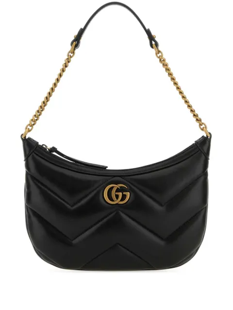 Gucci small Marmont leather shoulder bag Black 777263AAC74