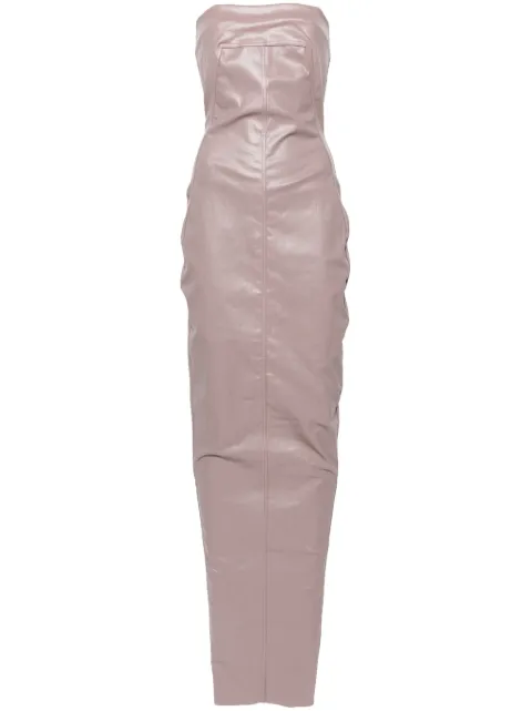 Rick Owens coated strapless bustier gown Pink RP01D2524SCT