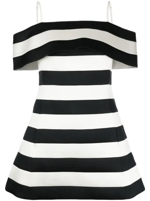 Kimhekim off-shoulder silk-wool minidress Black PS24CDS01BI
