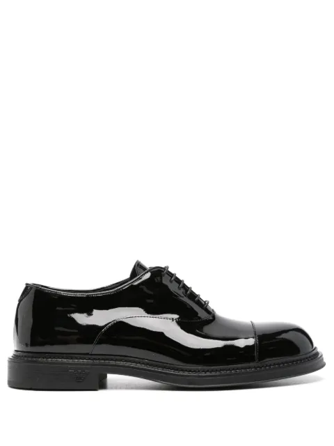 Emporio Armani patent-leather oxford shoes Black X4C654XAT24