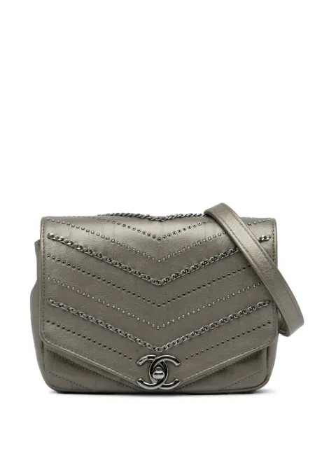 CHANEL Pre-Owned 2018-2018 mini Flap crossbody bag Grey Y9X103IJYP1YN63K