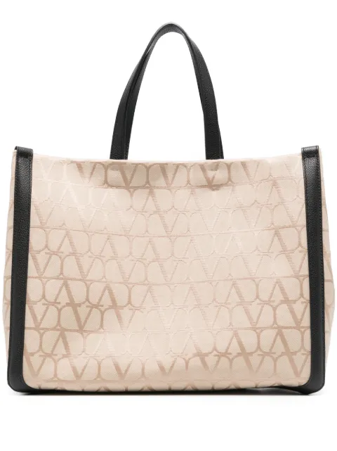 Valentino Garavani VLogo-print tote bag Neutrals YB0A35HND