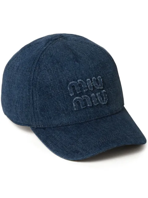 Miu Miu denim baseball cap Blue 5HC1792CL4