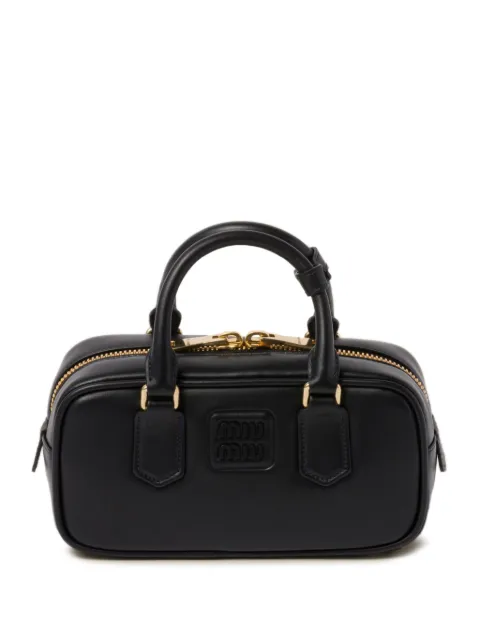 Miu Miu logo plaque mini bag Black 5BB142VOOO2F8K