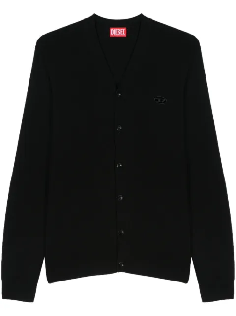 Diesel K-Zannis embroidered logo cardigan Black A130040GEAY