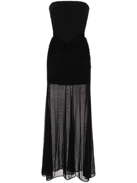 David Koma panelled strapless gown Black RE24DK01DL