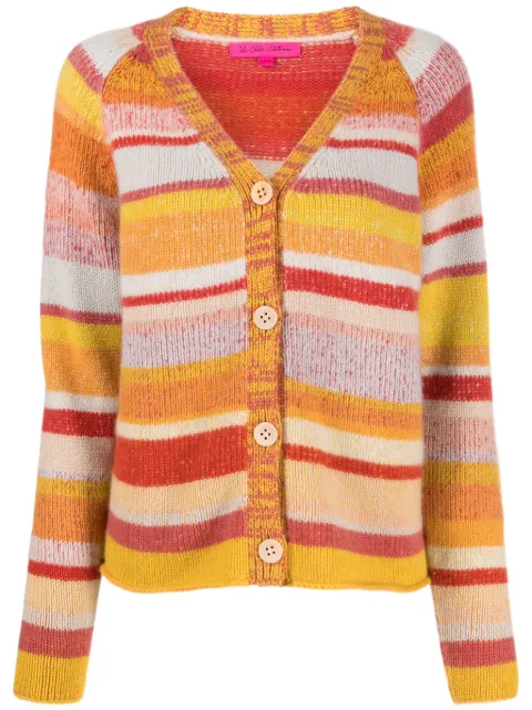 The Elder Statesman V-neck striped cashmere cardigan Multicolour 230366C920
