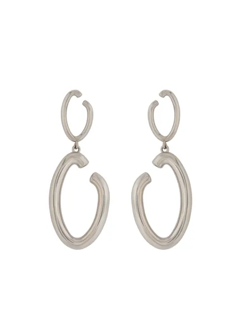 Oscar de la Renta signature O hoop earrings Silver S24J923SIL