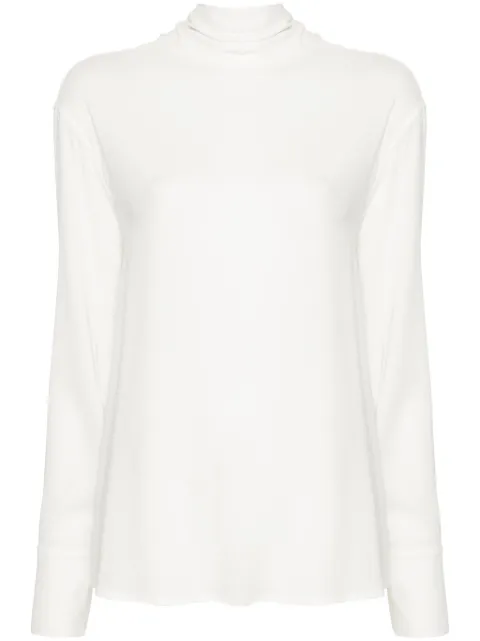 Fabiana Filippi roll-neck blouse White TPD264F2200000D646