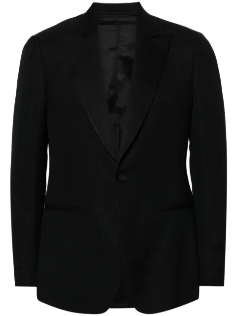 Lardini lurex-detail single-breasted blazer Black EQ6744E2EQE62314