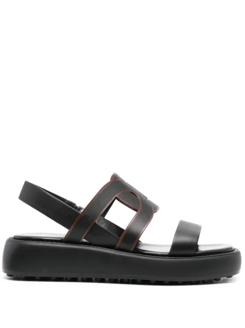 Tod's cut-out chain leather sandals Black XXW11K0IF10MID