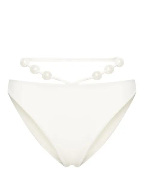 Magda Butrym pearl-detail bikini bottoms White 815424CREAM