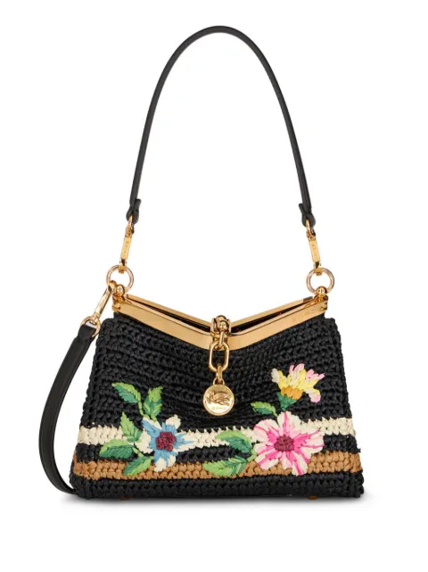 ETRO Vela floral-embroidered crossbody bag Black WP1B0001AR212