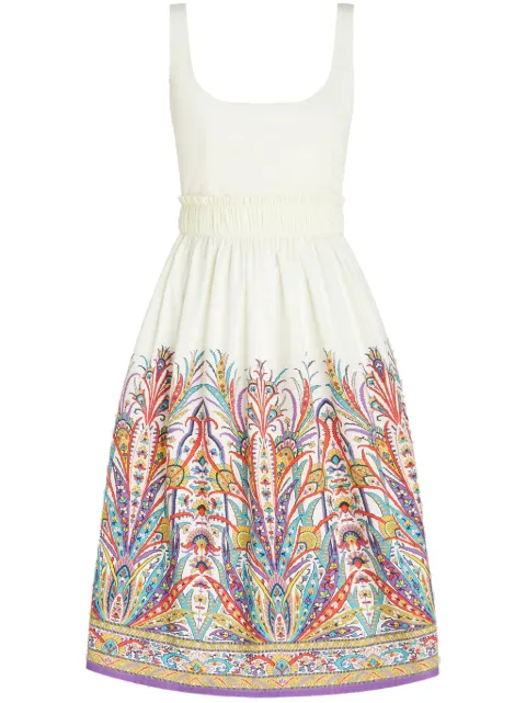 ETRO printed midi dress White WRHA000299SP535