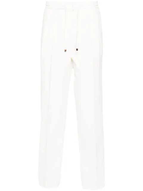Brunello Cucinelli pressed-crease loose-fit trousers White M252DE1710C2200