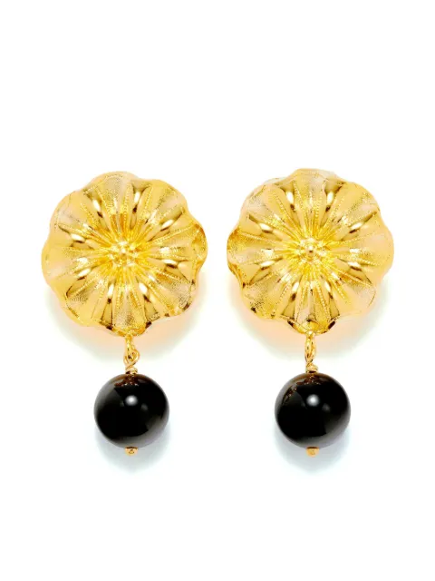 DESTREE Sonia Daisy earrings Black SONIADAISYCOLORPEARLS
