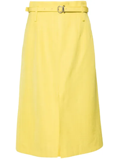 Jil Sander 66 A-line midi skirt Green J02MA0177J65005